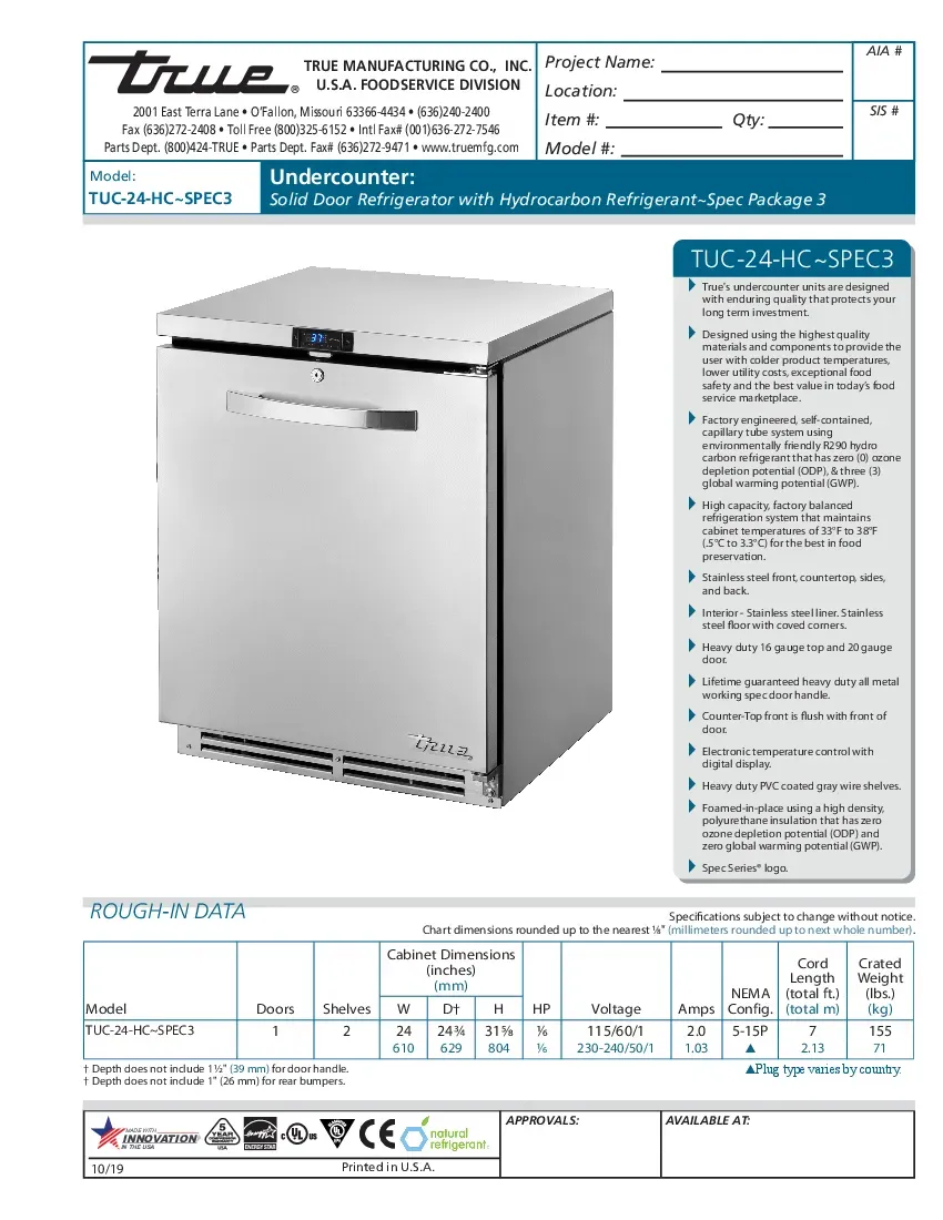 true-manufacturing-tuc-24-hc-spec3-refrigerator-undercounter-reach-in-specs-2602220gtz44.pdf
