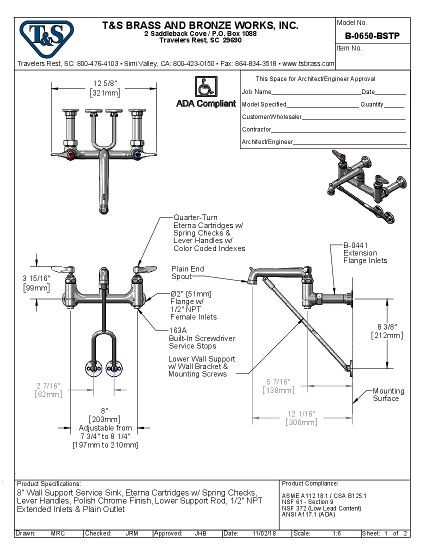 t-s-brass-b-0650-bstp-manual-faucets-chrome-plated-wall-mount-specsheet-26072604lvvz.pdf