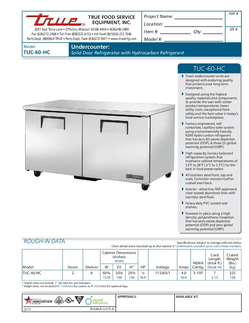 true-manufacturing-tuc-60-hc-refrigerator-undercounter-reach-in-specsheet-260222vcmr1w.pdf
