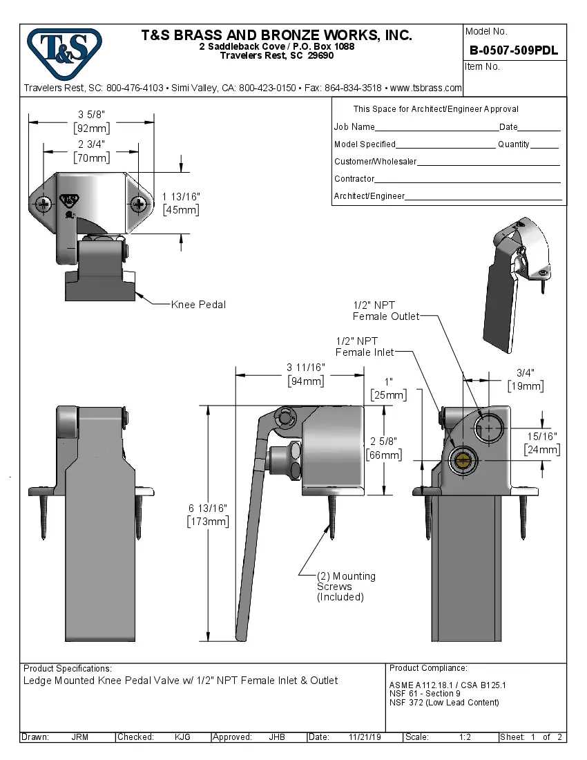 t-s-brass-b-0507-509pdl-manual-faucets-specsheet-2602225ins27.pdf