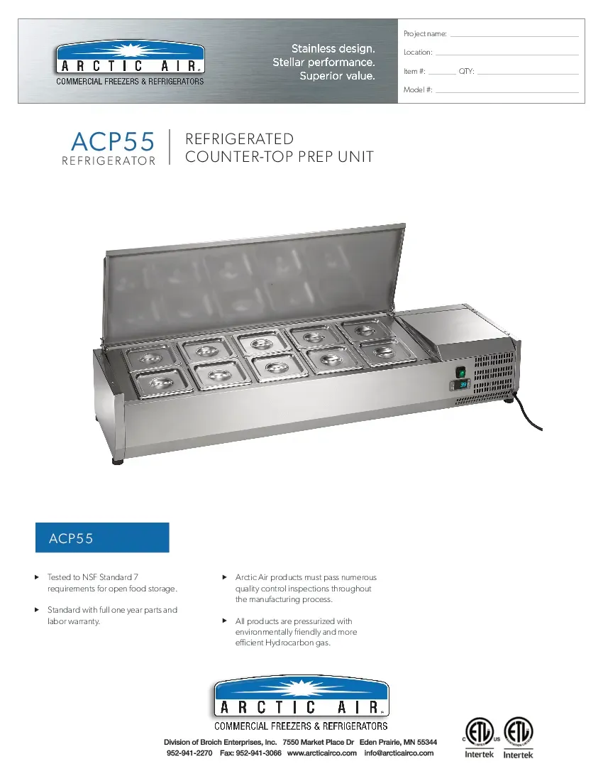 arctic-air-acp55-refrigerated-countertop-pan-rail-specsheet-260222lwanrs.pdf