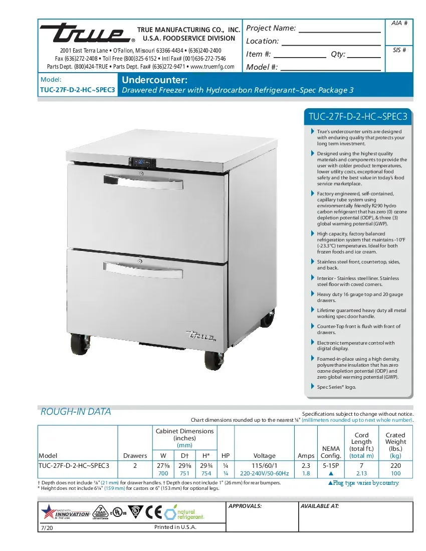 true-manufacturing-tuc-27f-d-2-hc-spec3-freezer-undercounter-reach-in-specs-260222okjlst.pdf