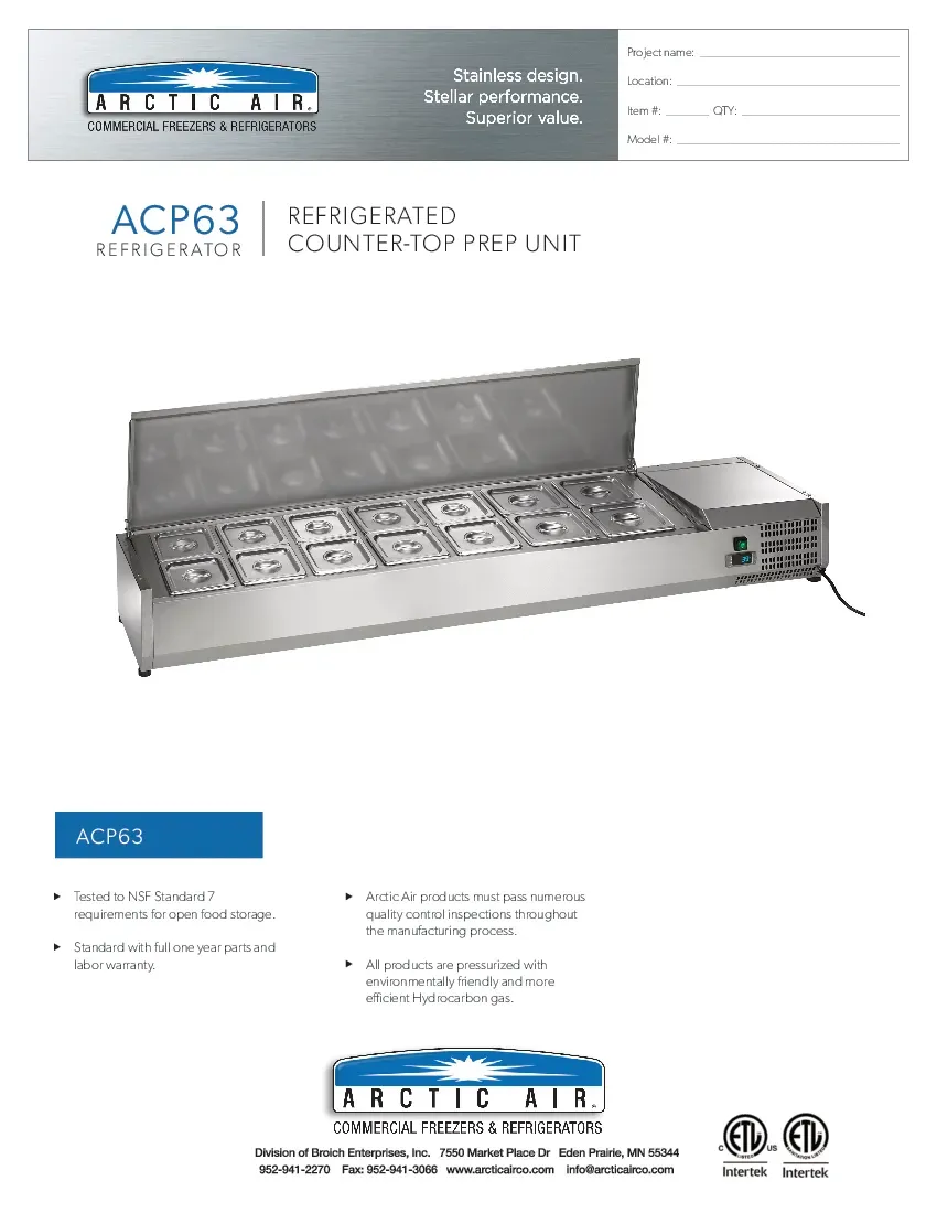 arctic-air-acp63-refrigerated-countertop-pan-rail-specsheet-260222vyb5k9.pdf
