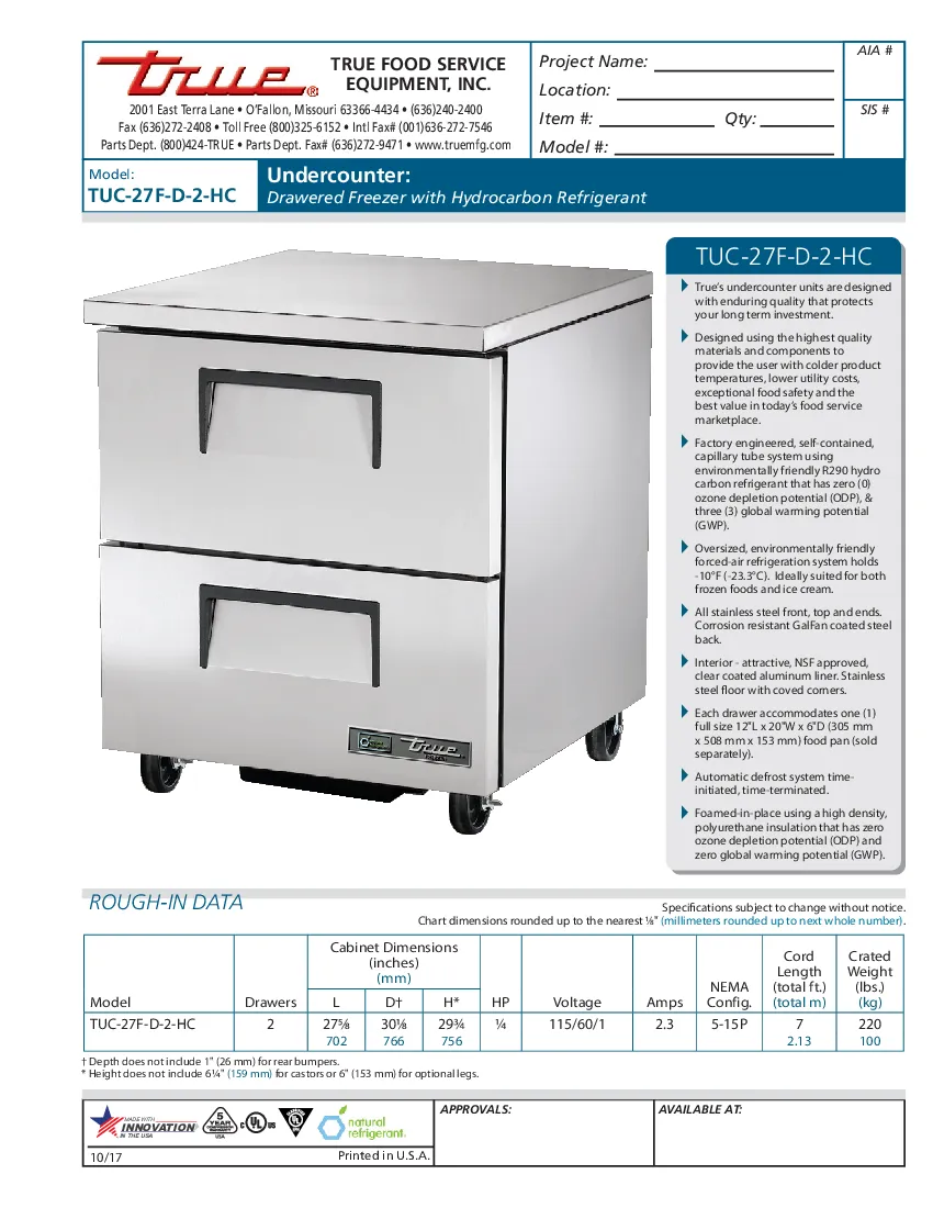 true-manufacturing-tuc-27f-d-2-hc-freezer-undercounter-reach-in-specsheet-260222fd5zzj.pdf