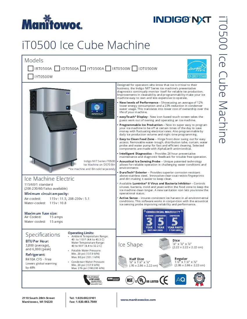 manitowoc-idp0500a-161-ice-maker-cube-style-specsheet-2602229e5h4b.pdf