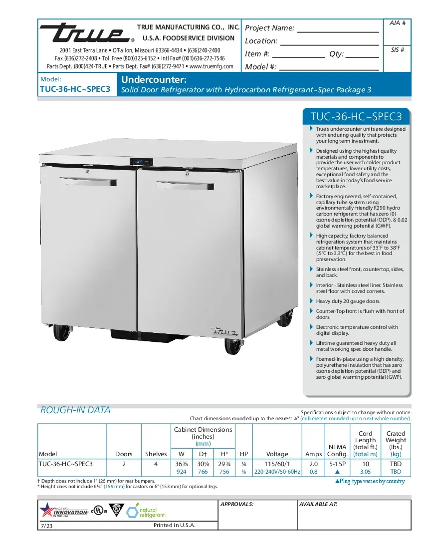 true-manufacturing-tuc-36-hc-spec3-refrigerator-undercounter-reach-in-specs-2602223tmrsv.pdf