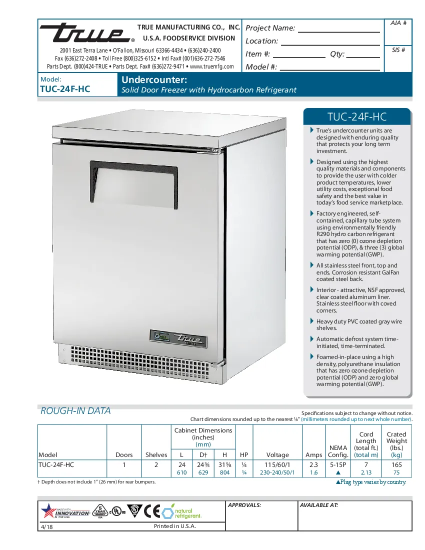 true-manufacturing-tuc-24f-hc-freezer-undercounter-reach-in-specsheet-260222dwy4qc.pdf