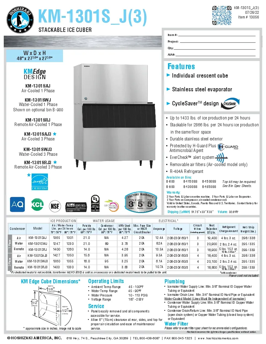 hoshizaki-km-1301swj3-ice-maker-cube-style-specsheet-2602224dfm9t.pdf