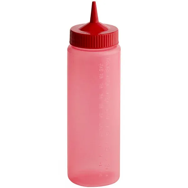 Traex® 4924C-02, Squeeze Bottle, Wide Mouth, Dishwasher Safe, Polyethylene