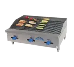 Comstock-Castle FHP36-3LB, Charbroiler, Gas, Countertop
