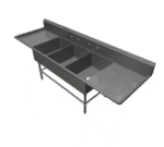 John Boos , 3PB1620-2D18, Sink, (3) Three Compartment