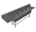 John Boos , 44PB1824-2D30, Sink, (4) Four Compartment