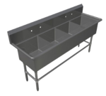 John Boos , 44PB1824, Sink, (4) Four Compartment