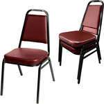 Oak Street , SL2082-WINE, Chair, Side, Stacking, Indoor