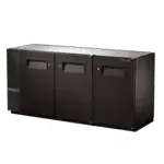 True Manufacturing TBB24-72-3S-Z1-BST-B-1, Back Bar Cabinet, Refrigerated