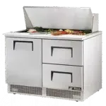 True Manufacturing TFP-48-18M-D-2-HC, Refrigerated Counter, Mega Top Sandwich / Salad Unit