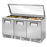True Manufacturing , TFP-72-30M-FGLID-HC, Refrigerated Counter, Mega Top Sandwich / Salad Unit